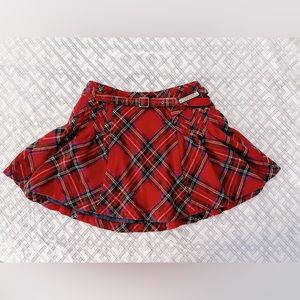 burberry blue label red tartan mini skirt